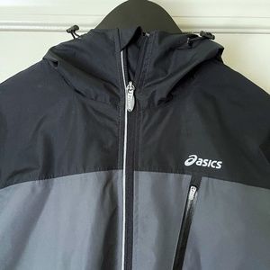 ASICS Men’s Reflective Lightweight Vented Zip Jacket ~ Black/Gray ~ Size Large
